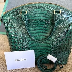 Brahmin Large Duxbury Satchel - Emerald Melbourne